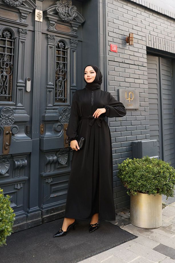 Krep Kumaş Elbise - 1