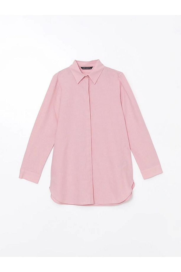 LCW Modest Yeşil Regular Fit Kadın Gömlek Tunik - 3