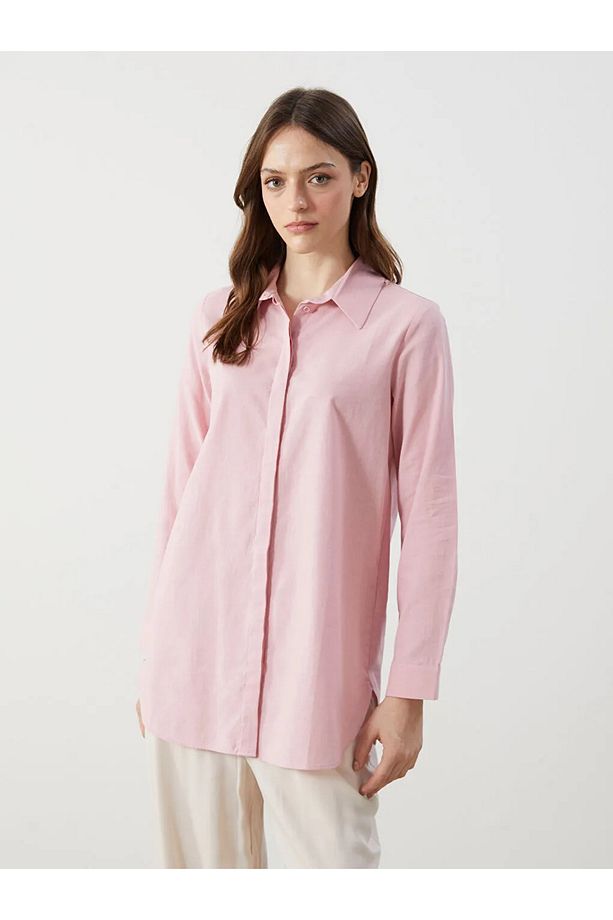 LCW Modest Yeşil Regular Fit Kadın Gömlek Tunik - 1