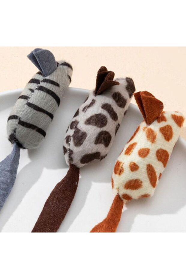 Plush Mouse Cat Toy 3 Pieces - 3