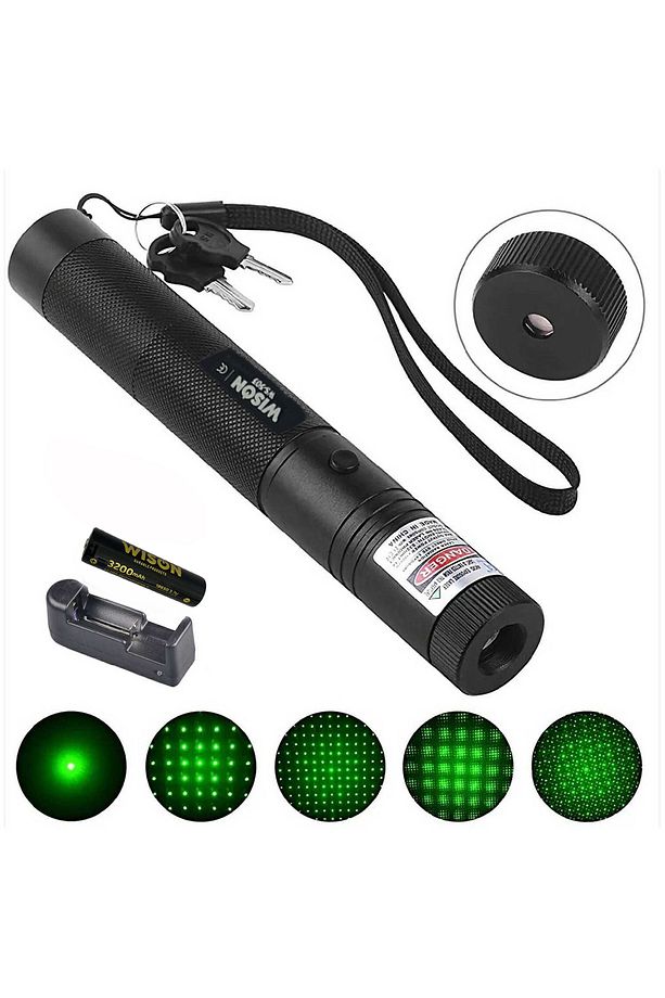 WISON WS-503 ÇOK FONKSİYONLU GÜÇLÜ VE PROFESYONEL YEŞİL LAZER POİNTER (KÜÇÜK OYUNCAK LAZER HEDİYELİ) - 2