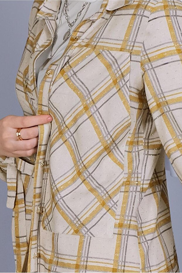 KARELİ BİLEKLERİ BAĞCIKLI TUNİK 41519 - 4