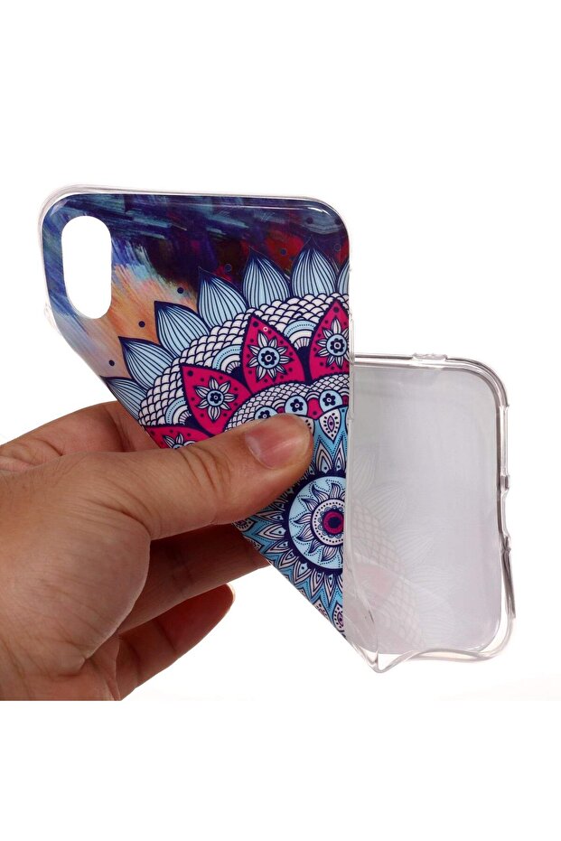 Case Compatible with iPhone XS Max Mandala Pattern, Phosphorescent, Shockproof - 3
