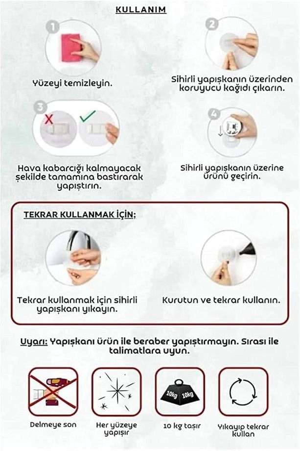 2'li Set, Pratik Ve Şık Yapışkanlı Banyo Şampuanlık Ile Banyonuzda Yer Açın - 5