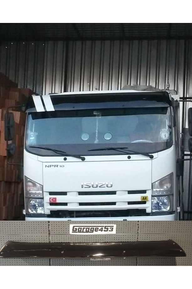 ISUZU NPR 3D LONG ÖN CAM GÜNEŞLİĞİ MİKA PARLAK SİYAH Garage453 - 2