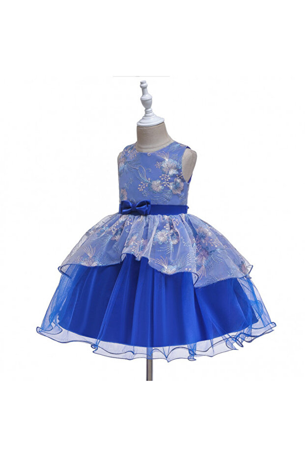 Κομψό μπλε φόρεμα - 2