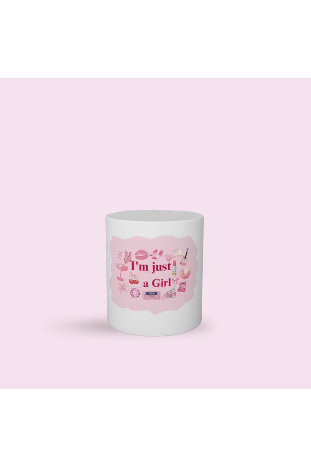 I'M Just a Girl Printed Decorative Makeup Brush Holder & Organizer & Toothbrush Holder & Pen Holder