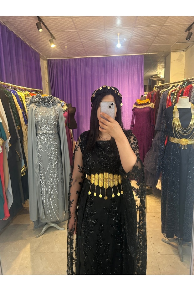 Siyah Taşlı Kaftan - 2