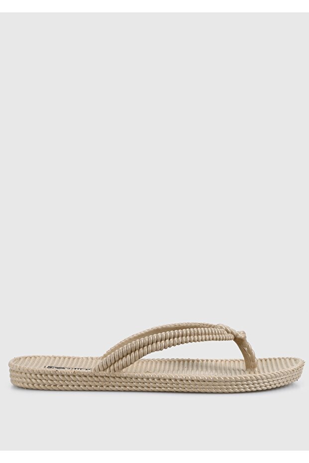 Women's Beige Beach Slippers