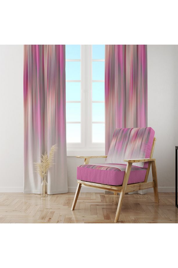 Pembe & Mor Gradient Fon Perde – Zarif & Sofistike Dokunuş 140x260 CM Tek Kanat - 6