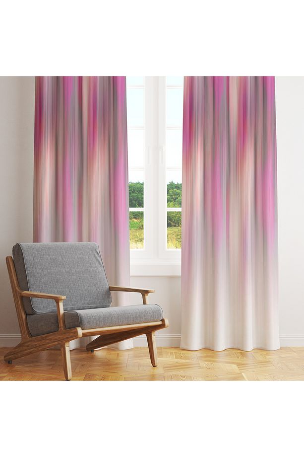Pembe & Mor Gradient Fon Perde – Zarif & Sofistike Dokunuş 140x260 CM Tek Kanat - 1