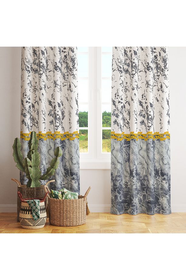 Soyut Mermer Desenli Fon Perde – Modern & Şık Dokunuş 140x260 CM Tek Kanat - 4