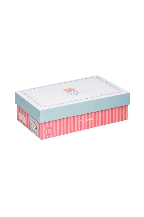 LCW HOME Karişik Çiçek Baskılı 2 Kişilik Porselen Kahve Fincan Takımı 90 ml - 4