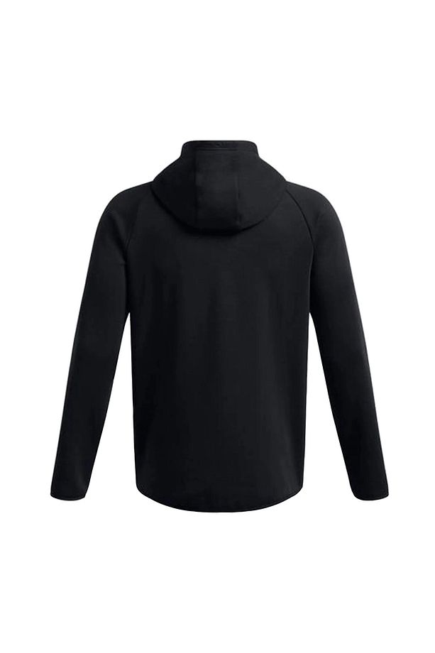 Siyah Erkek Fermuarlı Yaka Normal Kalıp Zip Ceket 1389352-001 UA Unstoppable Flc FZ H - 2