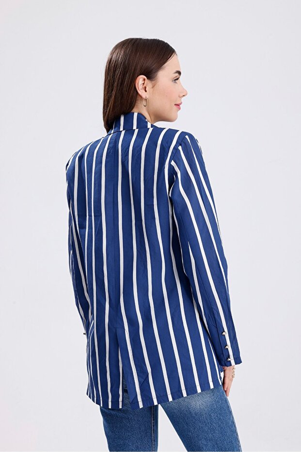 سترة مخططة صيفية مشروط - 4