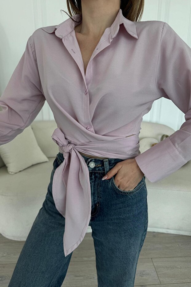 Lüx Kalite Bağlamalı Poplin Gömlek BB0250 - 1