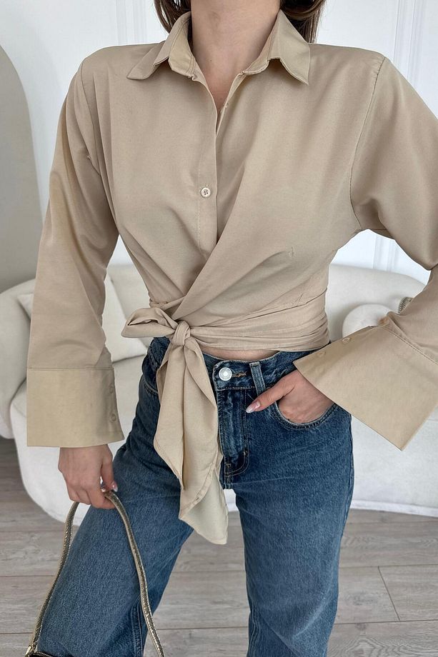 Lüx Kalite Bağlamalı Poplin Gömlek BB0250 - 1