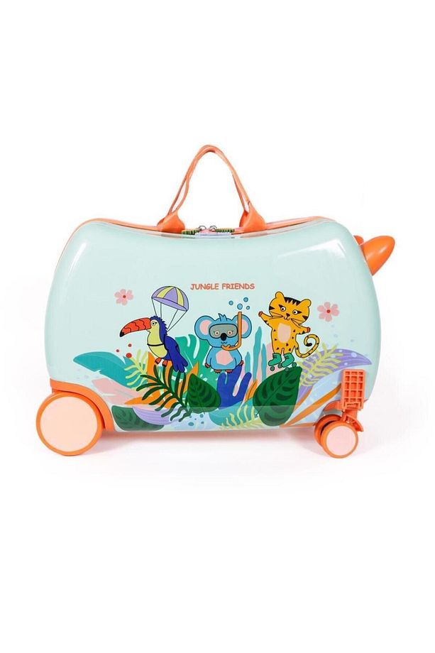 Milk&moo Binilebilir Çocuk Valizi Jungle Friends, 360 Derece Dönen Tekerlekler, Açılır Kapanır Ayak - 7