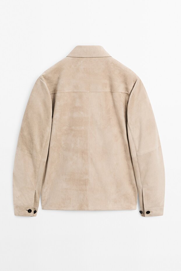 Süet deri ince ceket - 8
