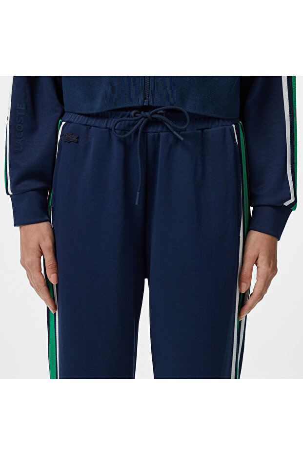 Kadın Relaxed Fit Renk Bloklu Lacivert Eşofman Altı - 5