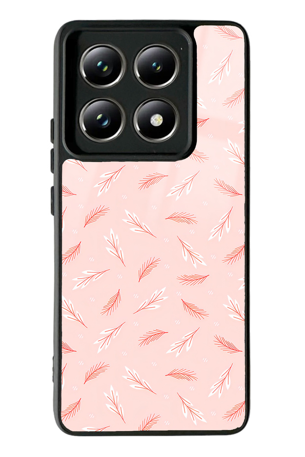 Xiaomi Mi 14 t Pro Glossy Phone Case with Powder Leaf Design