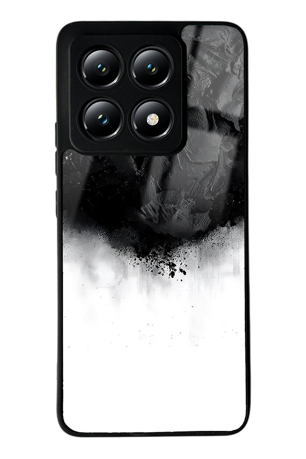 Glossy Phone Case for Xiaomi Mi 14t Black Smoke Design