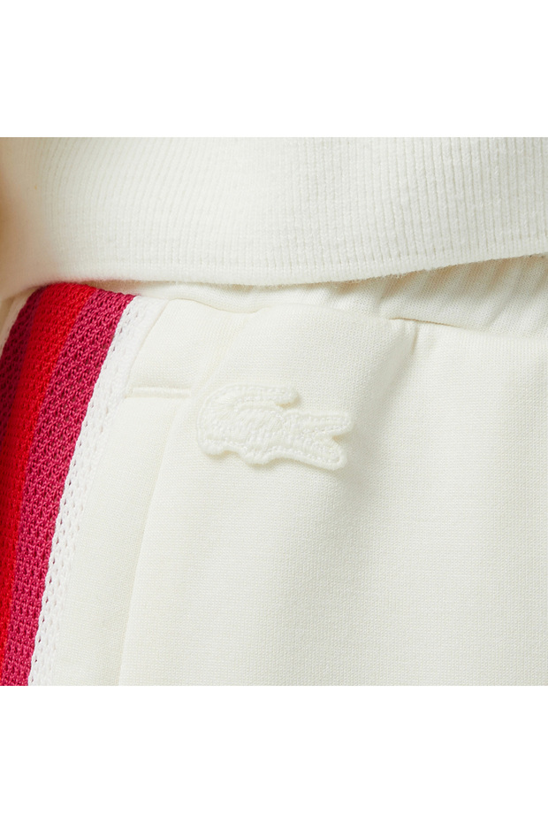 Kadın Relaxed Fit Renk Bloklu Beyaz Eşofman Altı - 5