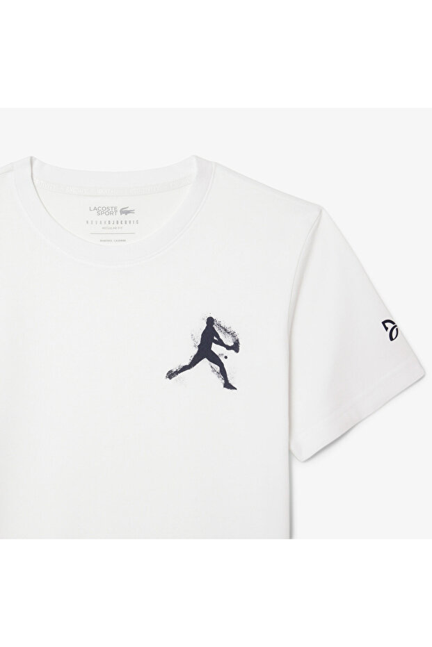 Tennis X Novak Djokovic Erkek Regular Fit Bisiklet Yaka Baskılı Beyaz T-shirt & Şapka Seti - 7
