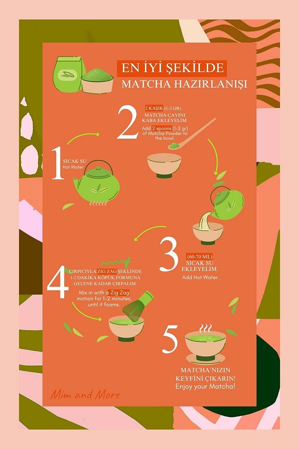 Fruit and Rose Passion Matcha 3'lü Set - High Vibes Matcha, Rose Matcha, Peach Matcha 3^lü Set - 7