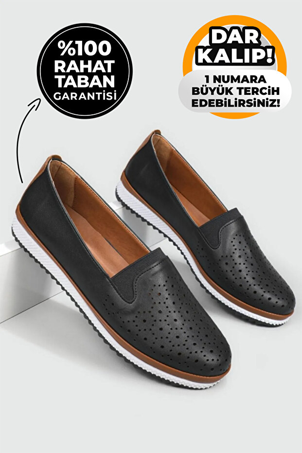 Breathable Orthopedic Sole Black Women's Shoes 515