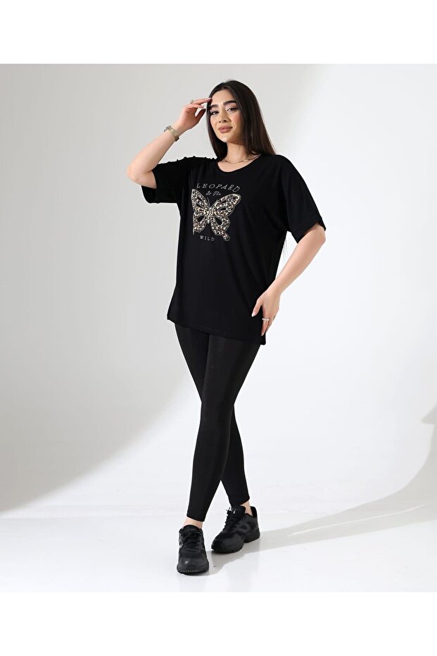 Leopard Butterfly Patterned Blouse - 5