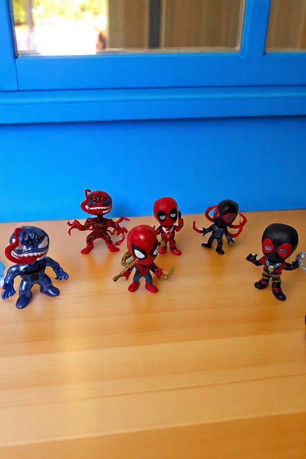 6 Lı Oyuncak Figür Set Masaüstü Figürler Zehirli Öfke Erkek Çocuk Figür Set - 3