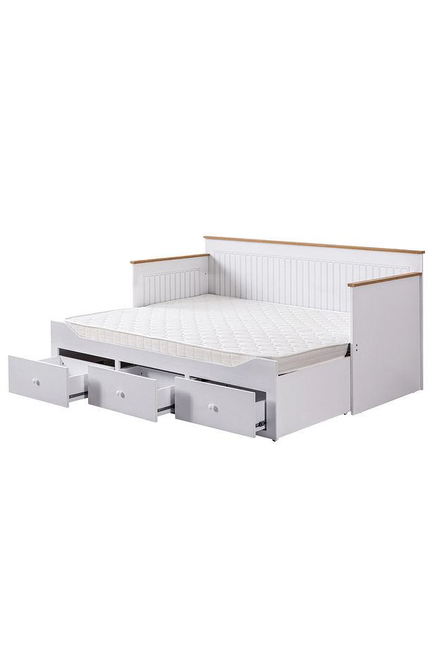 Yavrulu Karyola, Marmaris Divan Karyola Çekmeceli Açılır Çift Kişilik Karyola + Soft Yatak - 7