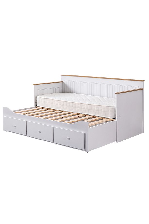 Yavrulu Karyola, Marmaris Divan Karyola Çekmeceli Açılır Çift Kişilik Karyola + Soft Yatak - 6