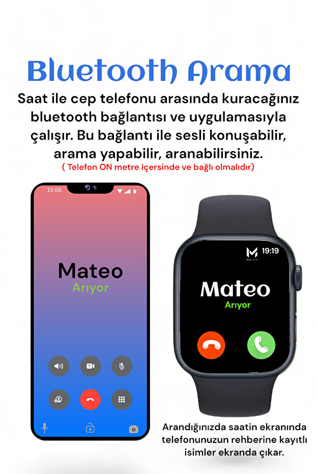 Akıllı Saat Yeni Nesil T700s Watch 7 Series Ios Androıd Uyumlu Bluetooh Arama Bildirim Alma - 4