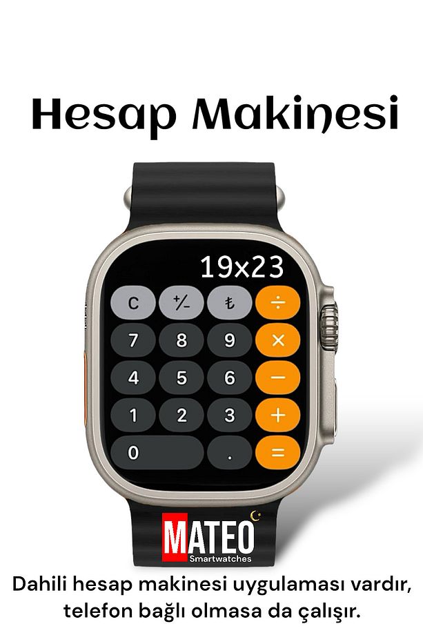 T900 ULTRA Akıllı Saat 49mm Bluetooth, Arama Özellikli, Sağlık Sensörlü, iOS & Android Uyumlu - 8