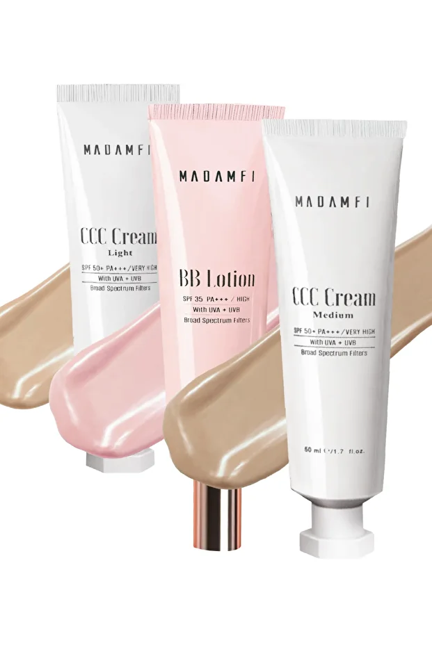 Güneş Bakım BB &CCC Seti - BB Lotion 50 ml & CCC Cream Light 50 ml & CCC Cream Medium 50 ml Set - 1