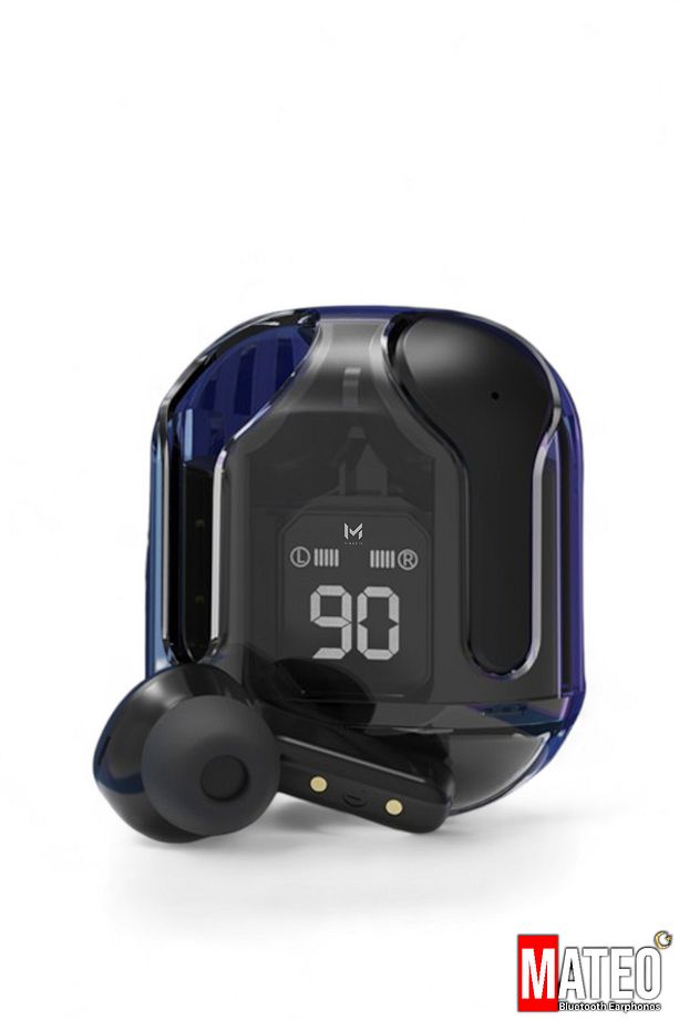 Bluetooth Kulaklık Kadın Erkek ios Android Uyumlu Dokunmatik Stereo Şeffaf LED Ekran Extra Bass TWS - 2