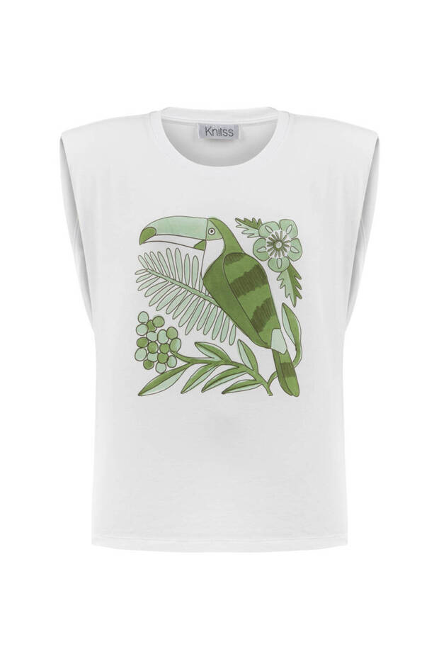 Parrot Pattern T-Shirt - 6