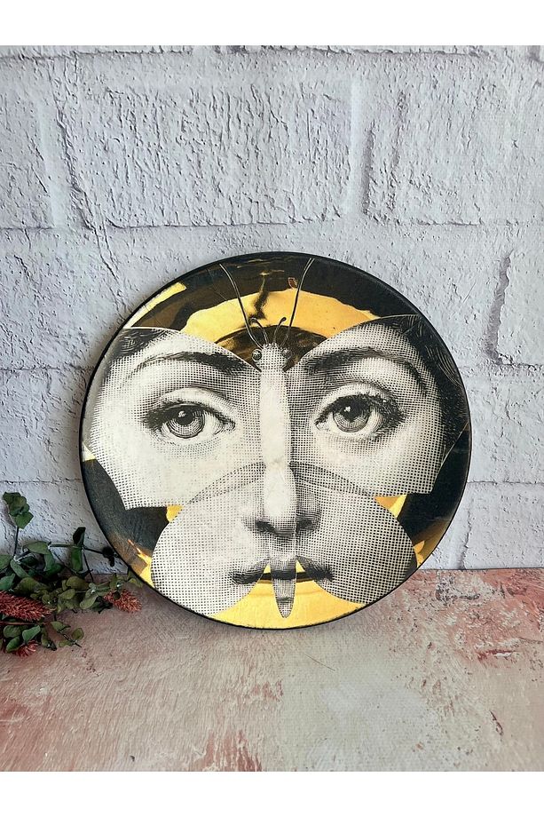 Fornasetti Desenli Duvar Tabağı desen 4 - 1