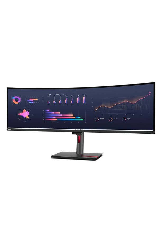 ThinkVision P49w-30 63DBRAT1TK 49" 60Hz 4Ms HDMI+DP+USB-C+RJ45 HDR UW-DQHD IPS Pivot Curved V - 3