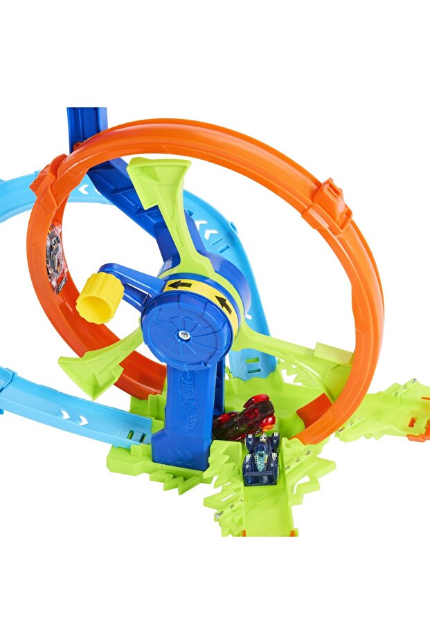 Hot Wheel Stunt Tracks Quick Launch Loop Race - 5