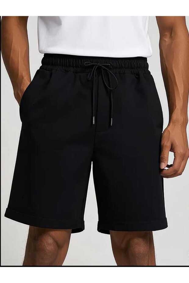 Men's Casual Bermuda Black Shorts
