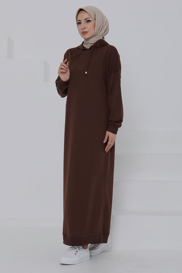 Armalı Elbise Kahve - 27049 - 2