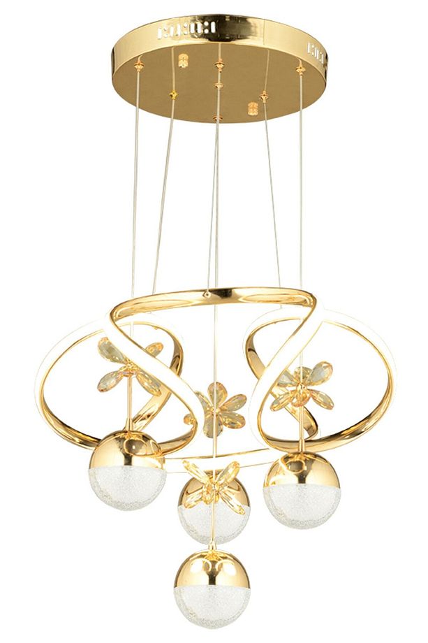 Modern Led Avize 3+1 Gold Ledli Avize - 4