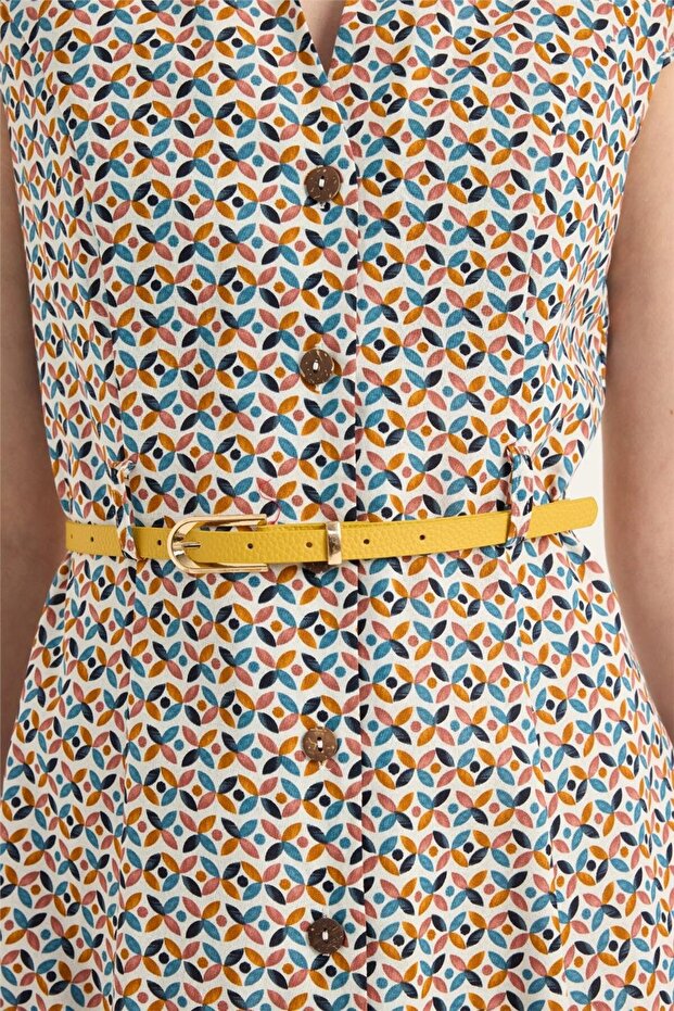 Desenli Elbise - 4