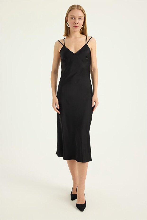 İkili Askılı Elbise - 1