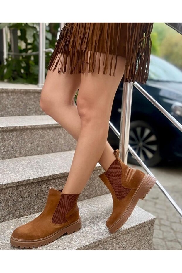 Women's Genuine Suede Leather Daily Boots 24118
