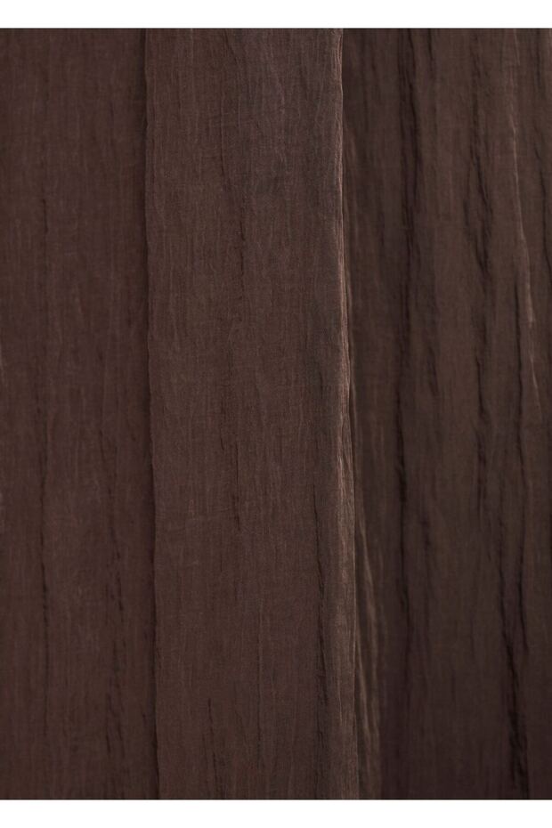 Buruşuk görünümlü uzun elbise - 7