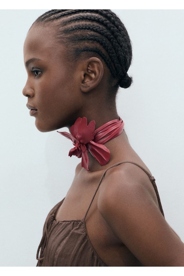 Buruşuk görünümlü uzun elbise - 6